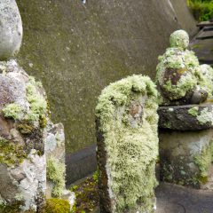 石部集落　苔むしる石像